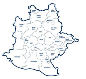 德國司徒加特23行政區Stadtbezirke