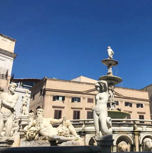 義大利巴勒莫 Palermo 必玩 - Fontana Pretoria 普雷托利亞噴泉 = 羞恥噴泉