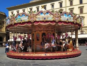 義大利佛羅倫斯 = 佛羅倫薩 = 翡冷翠 Florence = Fiorenza = Firenze 必玩 - Piazza della Repubblica 共和廣場 - Antica Giostra Toscana 古董旋轉木馬