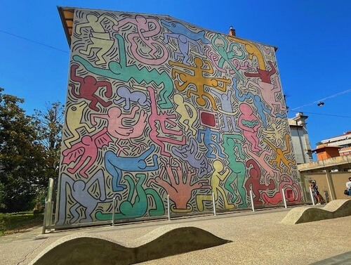 義大利比薩 Pisa 必玩 - Chiesa di Sant'Antonio Abate 聖安東尼奧阿巴特教堂 - Keith Haring 基思·哈林繪大型壁畫 "Tuttomondo 圖托蒙多"