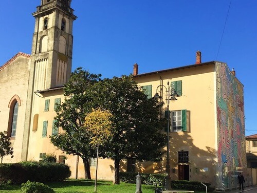 義大利比薩 Pisa 必玩 - Chiesa di Sant'Antonio Abate 聖安東尼奧阿巴特教堂 - Keith Haring 基思·哈林繪大型壁畫 "Tuttomondo 圖托蒙多"