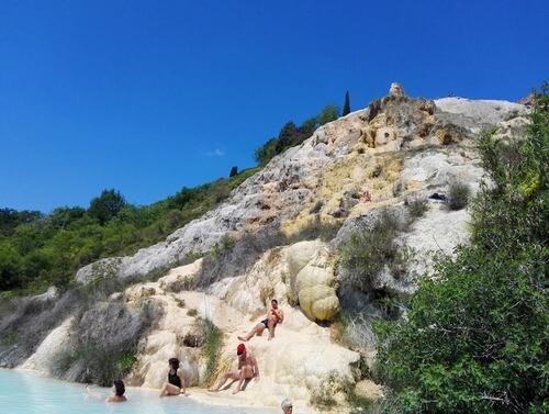義大利Pienza 皮恩扎必玩 - Val d'Orcia 奧爾恰山谷 - Parco dei Mulini = Antiche Terme Romane Libere 天然溫泉浴場