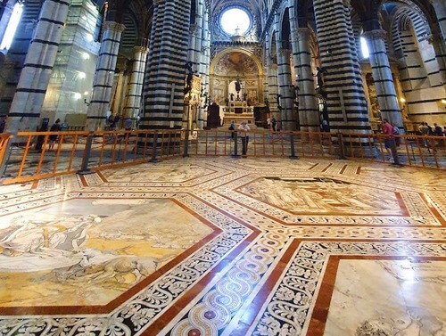 義大利西恩納 = 錫耶納 Siena 必玩 - Duomo di Siena 西恩納主教座堂 = 錫耶納主教座堂 - Pavimento 馬賽克地板
