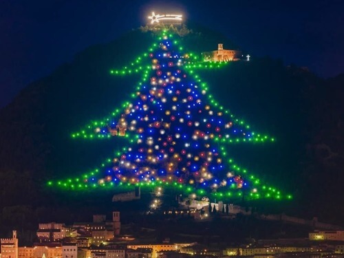 義大利 Gubbio 古比奧 (= Eugubini 尤古比尼) 必玩 - Gubbio è Natale 古比奧聖誕村 - Albero di Natale di Gubbio