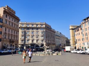 義大利 Rome 羅馬 (義語 Roma) 必玩 - Galleria Nazionale d'Arte Antica a Palazzo Barberini 巴貝里尼宮國家古代藝術館 - Piazza Barberini 巴貝里尼廣場 - Fontana del Tritone 特里同噴泉 = 海神噴泉
