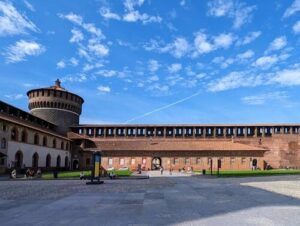 義大利Milan 米蘭 (義語 Milano) 必玩 - Castello Sforzesco 斯福爾扎城堡 = 斯福爾扎古堡 = Castello di Porta Giovia = Musei del Castello Sforzesco 斯福爾扎城堡博物館 = Museo della Pietà Rondanini 隆達尼尼聖殤博物館 = Cortile della Rocchetta 羅凱塔庭院 = Piazza Castello 城堡廣場 = 卡斯特羅廣場 = Fontana di Piazza Castello (= Turta di spus)